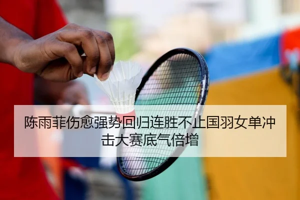 陈雨菲伤愈强势回归连胜不止国羽女单冲击大赛底气倍增